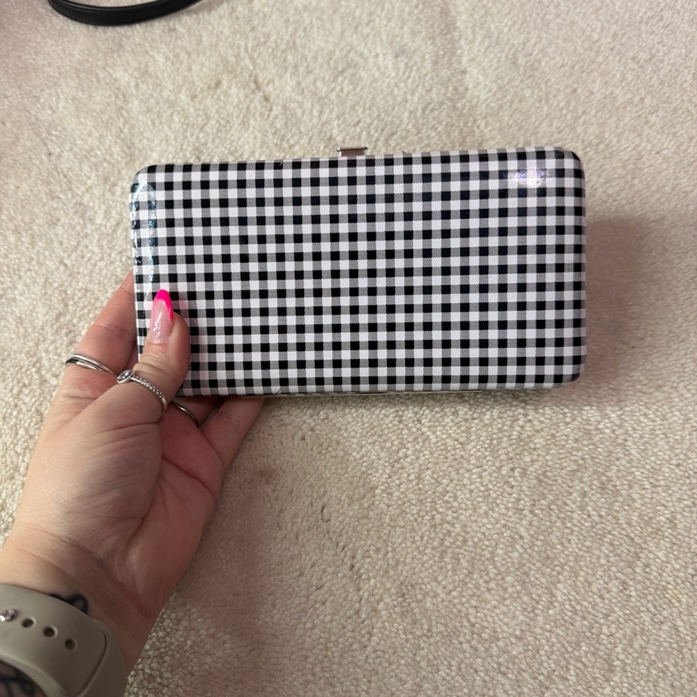 Black and White Checkered Clutch